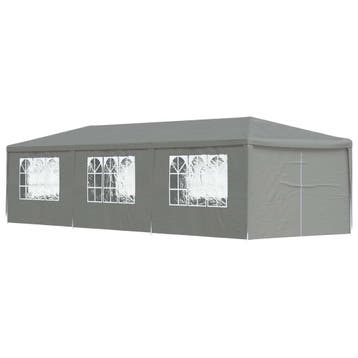 vidaXL Partytent 900 x 300 x 255 cm Lichtgrijs PE en staal, Verzenden, Nieuw