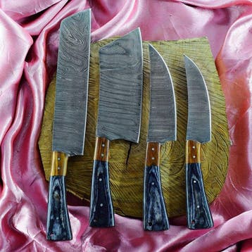 Keukenmes - 622 - Staal, Hout, Handgemaakte verzamelbare, Antiek en Kunst