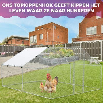 MaxxPet Kippenren - kippenhok metaal - 3x4x2m (Kippenhokken), Dieren en Toebehoren, Ophalen of Verzenden, Nieuw
