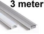 LED Profiel 3 meter - inbouw 7mm - plat model, Doe-het-zelf en Bouw, Metalen, Verzenden, Nieuw