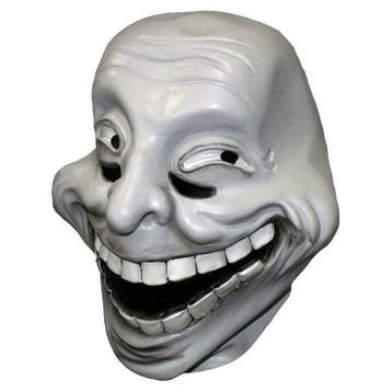 Trollface masker latex, Verzenden, Nieuw