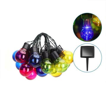 LED Prikkabel Solar lichtsnoer 5,8 Meter Incl 20x gekleurde, Tuin en Terras, Verzenden, Nieuw, Zonne-energie, Led