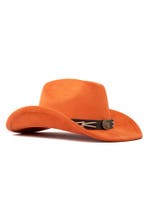 Cowboyhoed Oranje Gevlochten Band Cowboy Western Hoed Dames, Ophalen of Verzenden