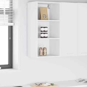 vidaXL Hangkast Wit 40 x 29,5 x 80 cm Bewerkt hout, Verzenden, Nieuw