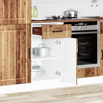 vidaXL Onderkast Lucca bewerkt hout oud houtkleurig, Verzenden