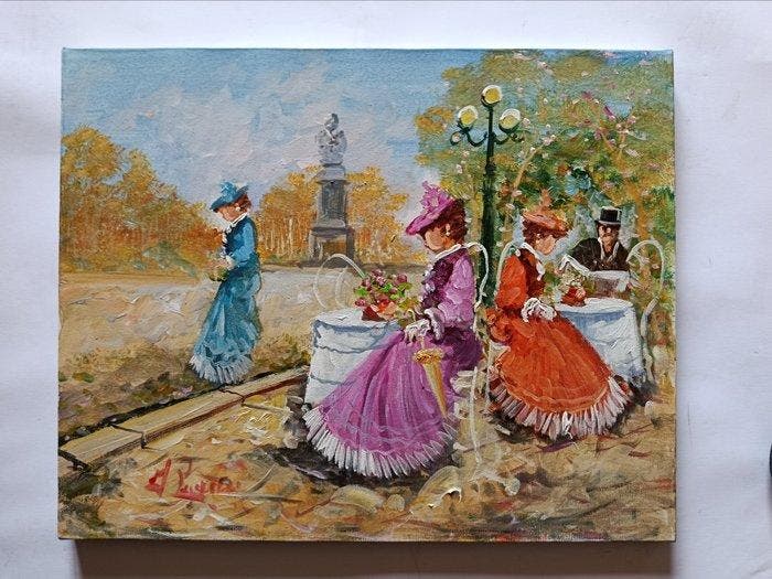 A. Pecorelli (XX) - Tempo libero a Paris, Antiek en Kunst, Curiosa en Brocante