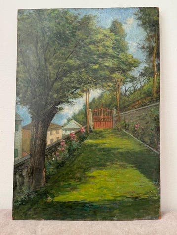 Italiaanse school (XX) - Giardino con cancello