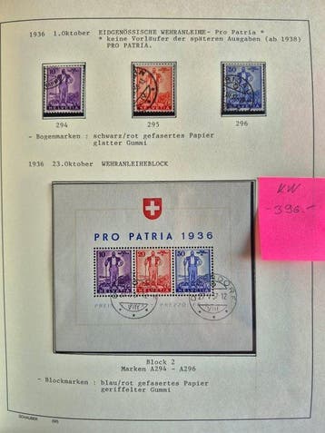 Zwitserland 1907/1944 - Grote speciale collectie met blokken, Postzegels en Munten, Gestempeld