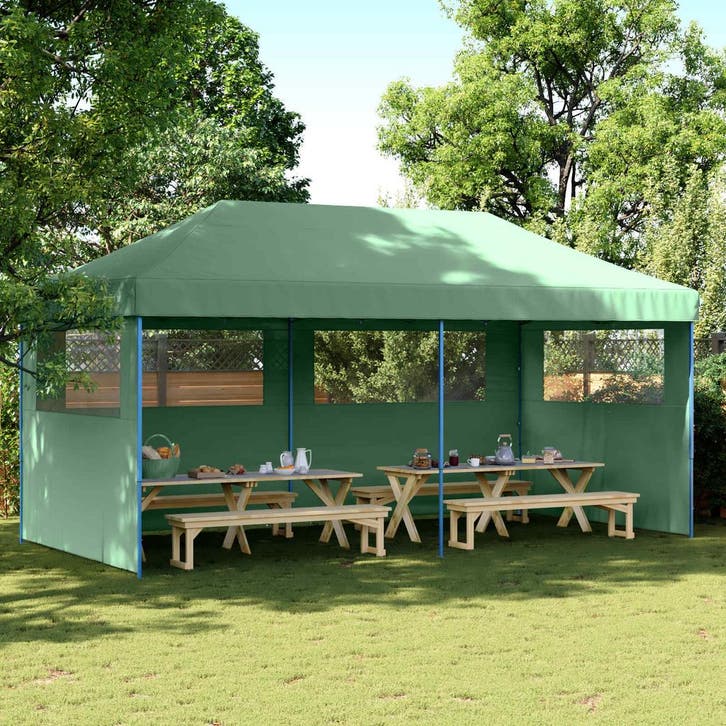 vidaXL Partytent Groen 292 x 580 x 315 cm Oxford Stof, Jardin & Terrasse, Tonnelles, Envoi