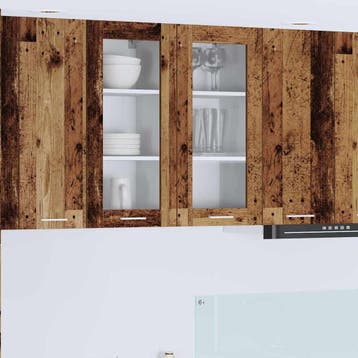 vidaXL Hangkast met opslag 2 pcs Oudhout 40 x 31 x 80 cm, Verzenden, Nieuw