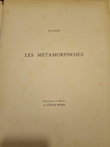 Ovide / Cécile Reims - Les Métamorphoses [très rare] - 1927