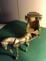 sculptuur, Cavallo con Carrozza - 35 cm - Brons - 1950