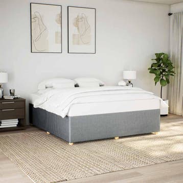 vidaXL Bedframe zonder matras stof lichtgrijs 180x200 cm, Verzenden, Nieuw
