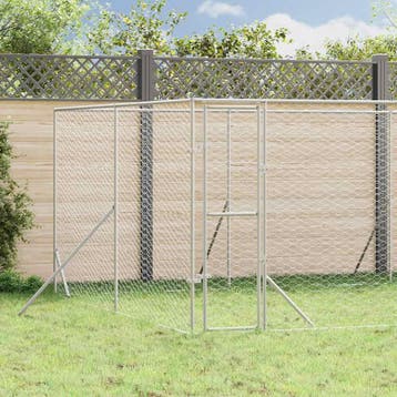 vidaXL Hondenkennel voor buiten 8x8x2 m gegalvaniseerd staal, Verzenden, Nieuw