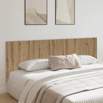 vidaXL Hoofdbord wandmodel 240x1,5x80 cm bewerkt hout, Verzenden, Nieuw