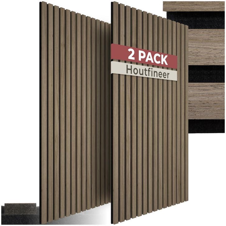 Akoestische panelen Sonic Wall II houtlook - donker eiken, Huis en Inrichting, Bureaus, Verzenden