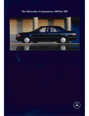 1989 MERCEDES BENZ E KLASSE SEDAN BROCHURE DUITS, Ophalen of Verzenden, Nieuw