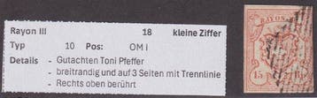 Zwitserland 1852/1852 - CH - Rayon III - SBK Nr. 18 - T10 -