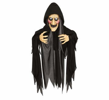 Halloween Tafeldecoratie Heks Met Licht En Geluid 1,2m, Verzenden, Nieuw