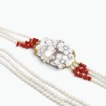 Bloedkoraal - Argento 925 - Halsketting - Italiaans ambacht