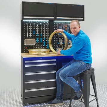 Datona Werkplaatsinrichting PREMIUM met eiken werkblad 135, Doe-het-zelf en Bouw, Werkbanken, Ophalen of Verzenden, Nieuw