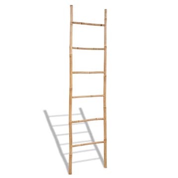 vidaXL Handdoekenladder met 6 sporten bamboe, Verzenden