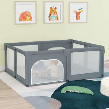 vidaXL Babybox met 2 deuren oxford stof lichtgrijs, Kinderen en Baby's, Speelgoed | Babyspeelgoed, Verzenden, Nieuw