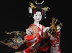 Geisha Doll with Tsuzumi Drum by Master Craftsman Kono