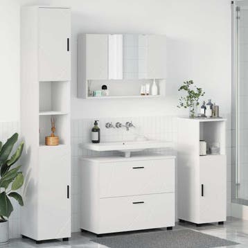 vidaXL Badkamermeubel Set 4 st Wit 35 x 30 x 192 cm, Verzenden, Nieuw