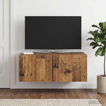 vidaXL Wandmontage TV-kast 78,5 x 41 x 30 cm Oud hout, Verzenden, Nieuw