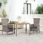vidaXL Tuintafel met houten blad poly ratten en acaciahout, Tuin en Terras, Verzenden, Nieuw
