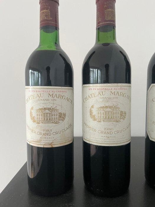 1986 x3, 1983 Chateau Margaux - Margaux 1er Grand Cru Classé, Verzamelen, Wijnen