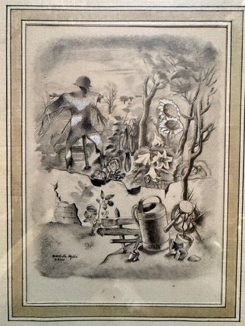 Mariette Lydis (1887-1970) - Scène de jardin fantastique, Antiquités & Art