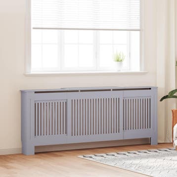 vidaXL Radiatorombouw 205 cm MDF grijs, Verzenden