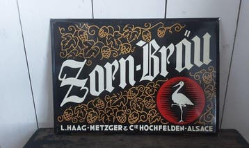 Zorn-Bräu - Reclamebord - Metaal