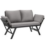 tectake Wicker-loungesofa Sintra, verstelbare armleuningen,, Verzenden, Nieuw