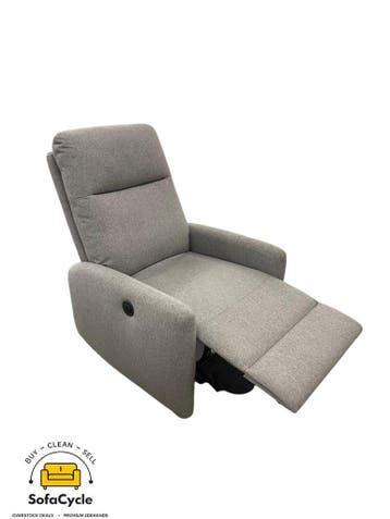 Elektrische relaxfauteuil grijs in stof – tweedehands, Huis en Inrichting, Verzenden, Nieuw