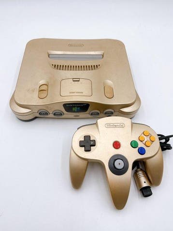 Nintendo - #1857 Nintendo 64 Gold Console with Controller