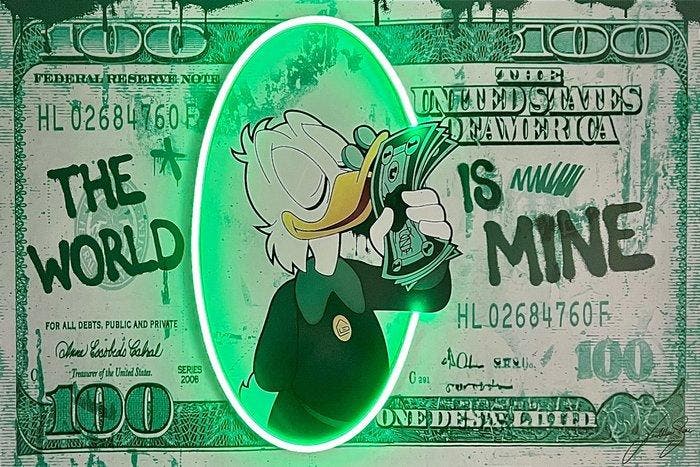 LEDMansion - Paperoni Dollar Led Wall Art, Antiek en Kunst, Curiosa en Brocante