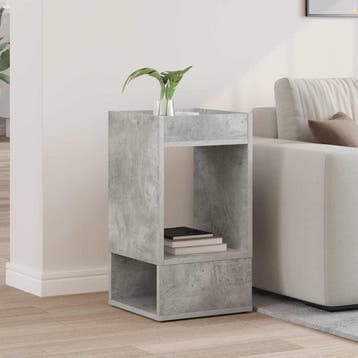 vidaXL Bijzettafel Beton Grijs 30 x 30 x 56 cm Bewerkt hout, Verzenden, Nieuw