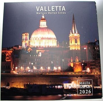5,88 Euro,munten set 1 Cent-2 Euro + 2 Euroged 2026 Malta..., Postzegels en Munten, Munten | Europa | Euromunten, Verzenden, België