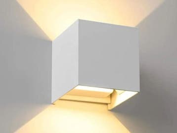 Veiling - 8x 7W LED wit Wandlamp Kubus duo licht verstelbaar, Nieuw