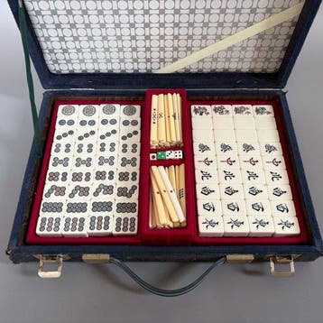 Jeu de société - Vintage Japanese Mahjong Set in Original, Antiquités & Art