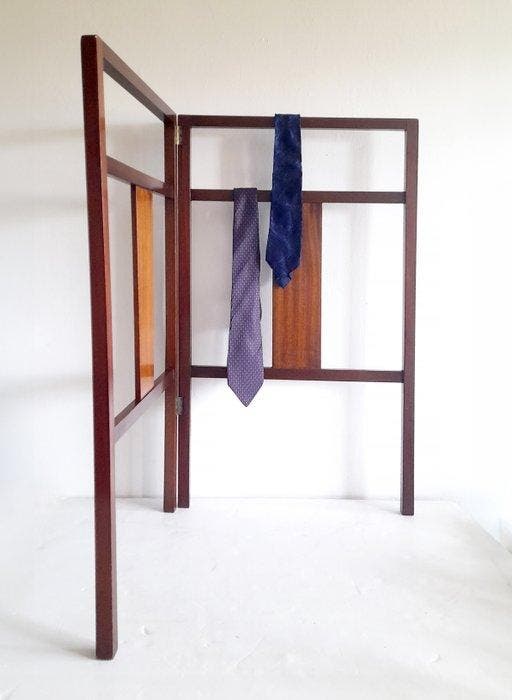 Support - Porte-serviettes / valet 1900–1930 - Acajou -, Antiquités & Art, Curiosités & Brocante