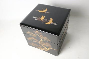 Doos - Hout - Crane & Pine Maki-e