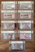 Suriname. - 9 Banknotes - Various Dates - Pick 127b (2),, Postzegels en Munten