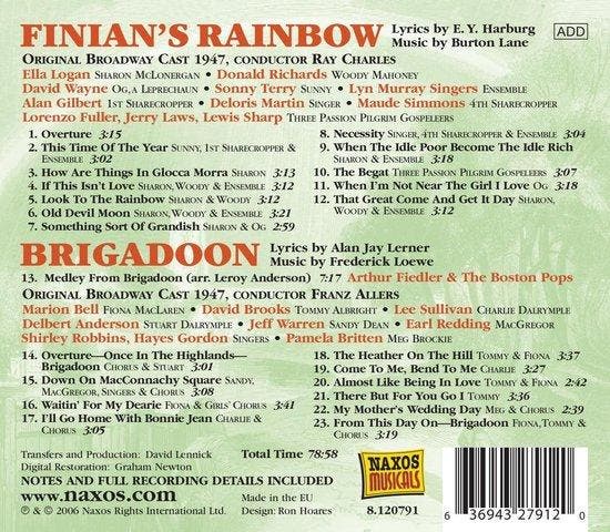 Original Cast - Brigadoon (Original 1947 Broadway Cast) (CD), CD & DVD, CD | Autres CD, Envoi
