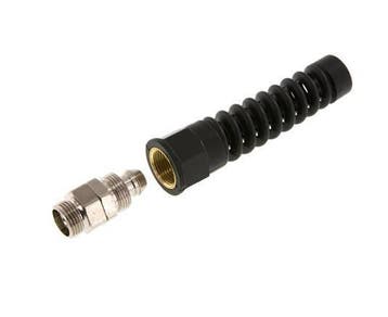 15x9.5 & G3/8 Raccord droit à enfoncer en laiton nickele, Verzenden, Nieuw