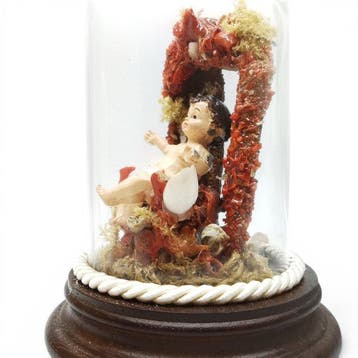 Kerststal - Hout, Glas, Aardewerk - Italiaans vakmanschap, Antiek en Kunst