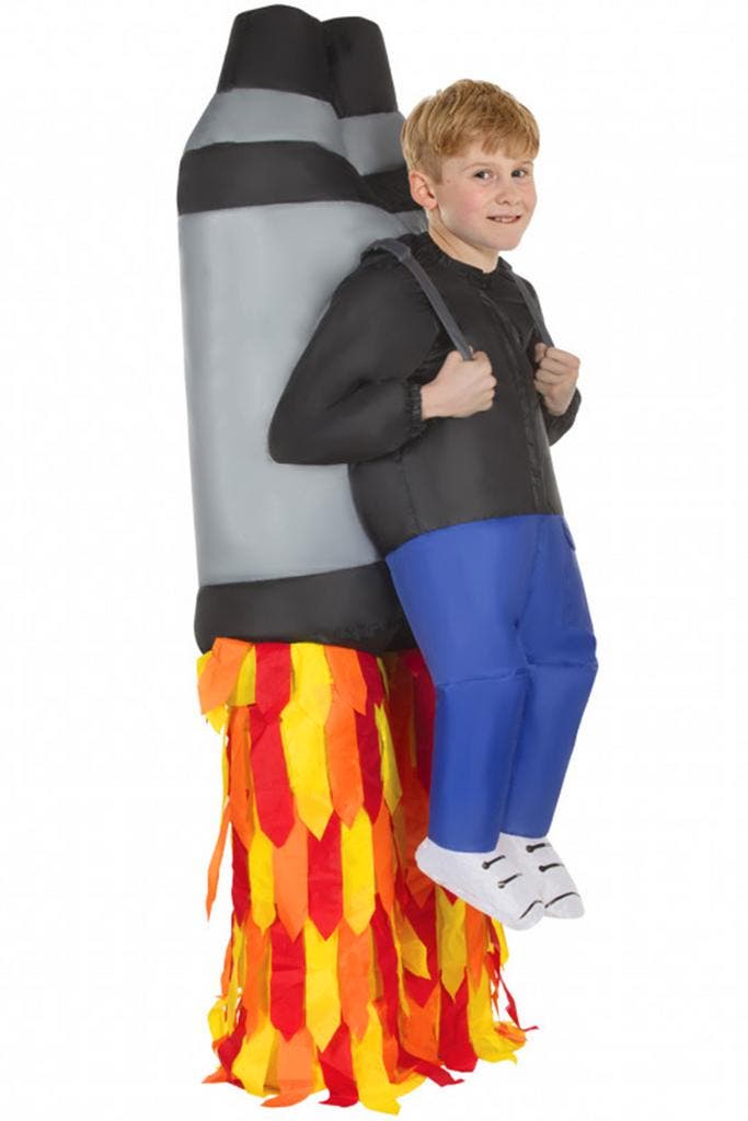 KIMU® Opblaas Kostuum Kinderen Raket 92 98 104 110 116 122 O, Kinderen en Baby's, Carnavalskleding en Verkleedspullen, Nieuw, Ophalen of Verzenden